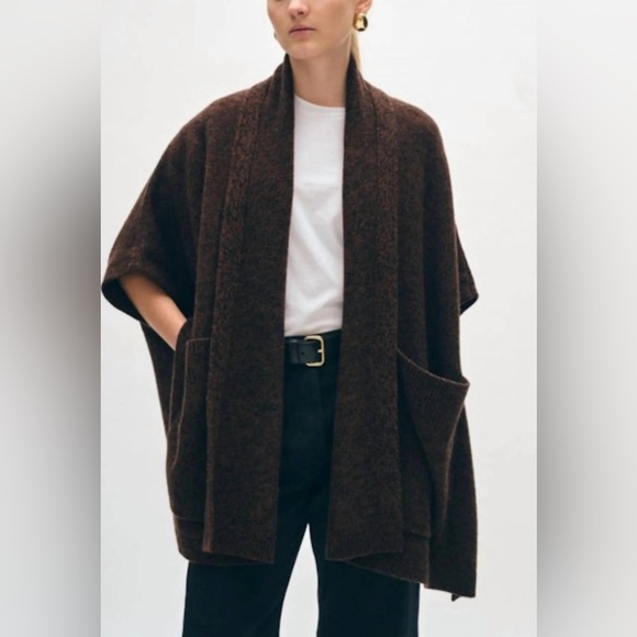 White + Warren Cashmere Blend Open Poncho Size One Size
